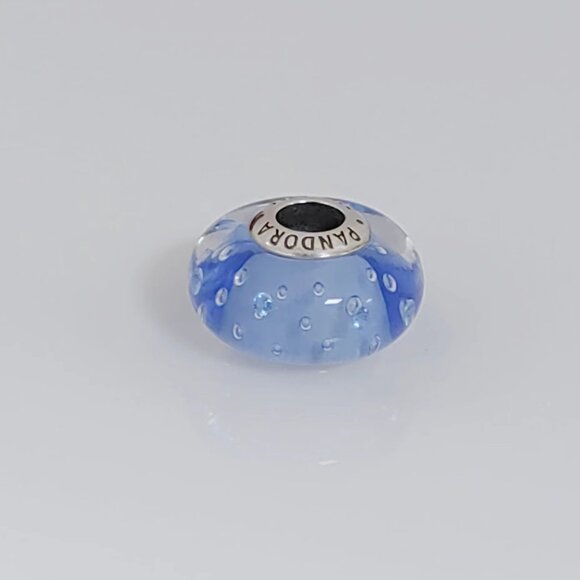 Pandora Ice Drops Blue Murano Glass Charm Bead with box - Picture 4 of 4